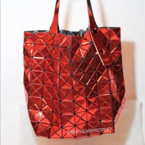 Issey Miyake Bao Bao Platinum Opera tote in red